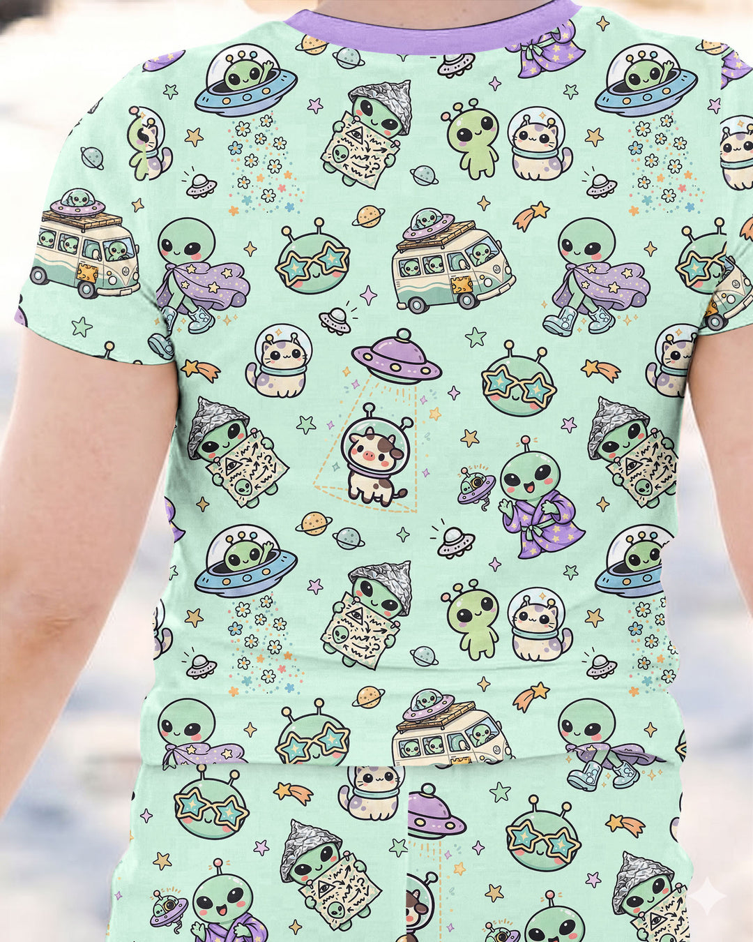 Zweiteiliges, kurzärmliges Pyjama-Set mit Marienkäfern