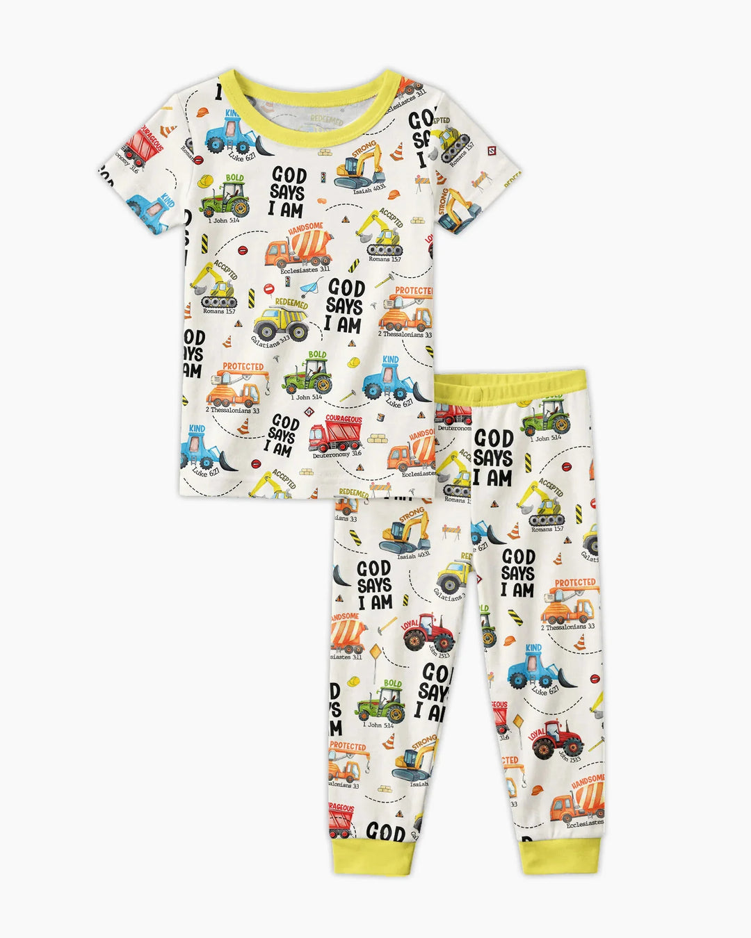 God Says I Am Bamboo Two Piece Short Sleeve Pajama Set