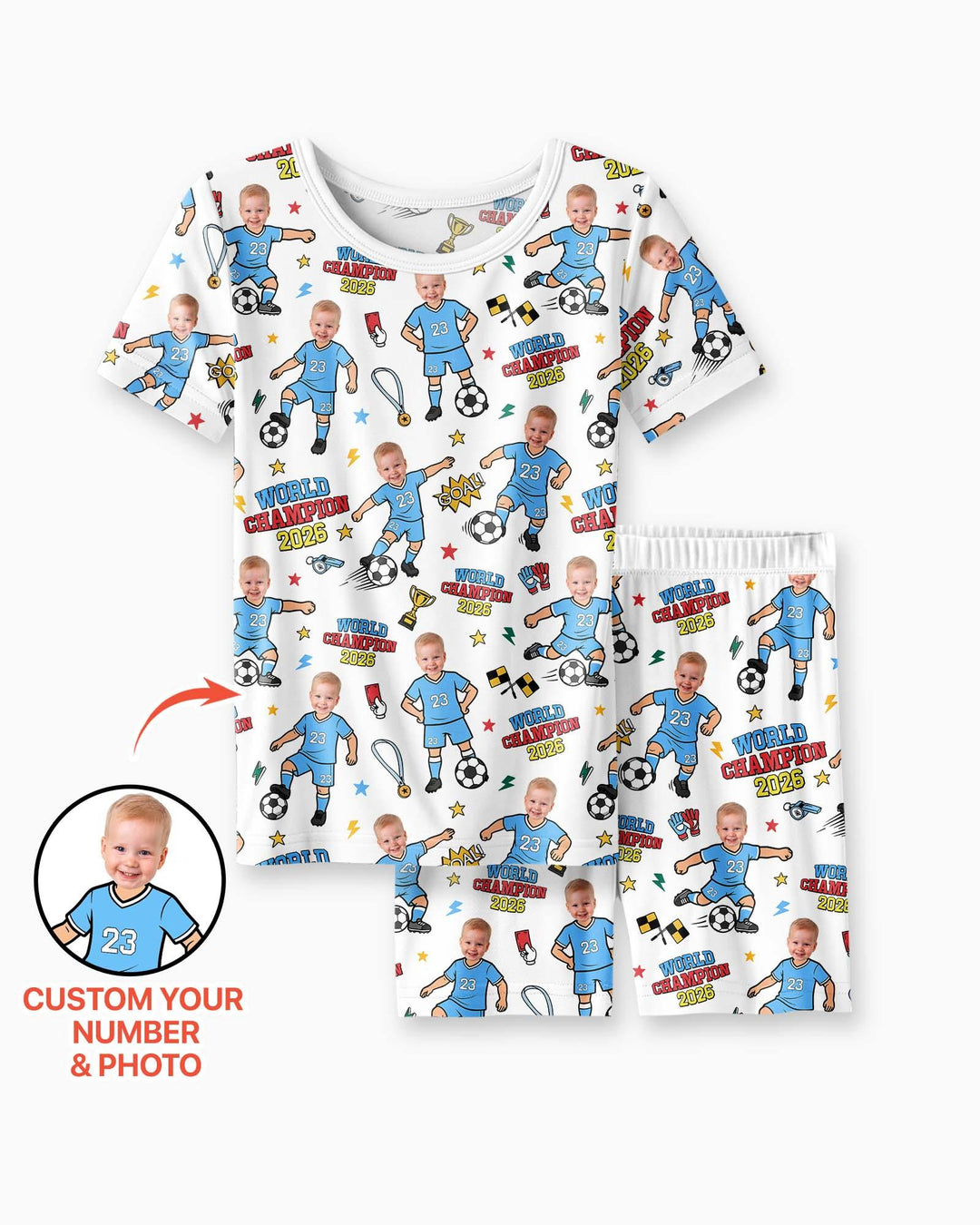Zweiteiliges Pyjama-Set mit kurzen Ärmeln und Shorts im Sommer-Design
