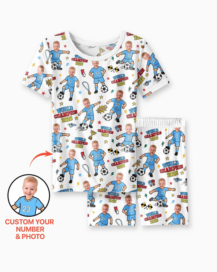Zweiteiliges Pyjama-Set mit kurzen Ärmeln und Shorts im Sommer-Design