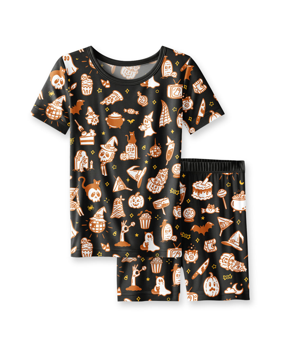 Schlafanzug-Set zweiteilig, kurze Ärmel, kurze Hose, Bambus