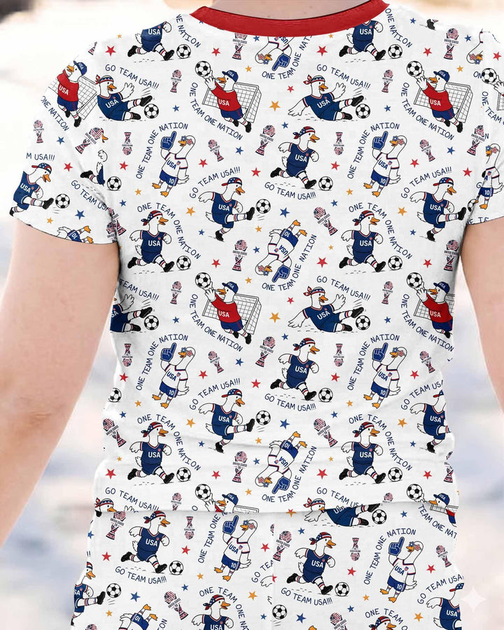 Zweiteiliges, kurzärmliges Pyjama-Set mit Marienkäfern