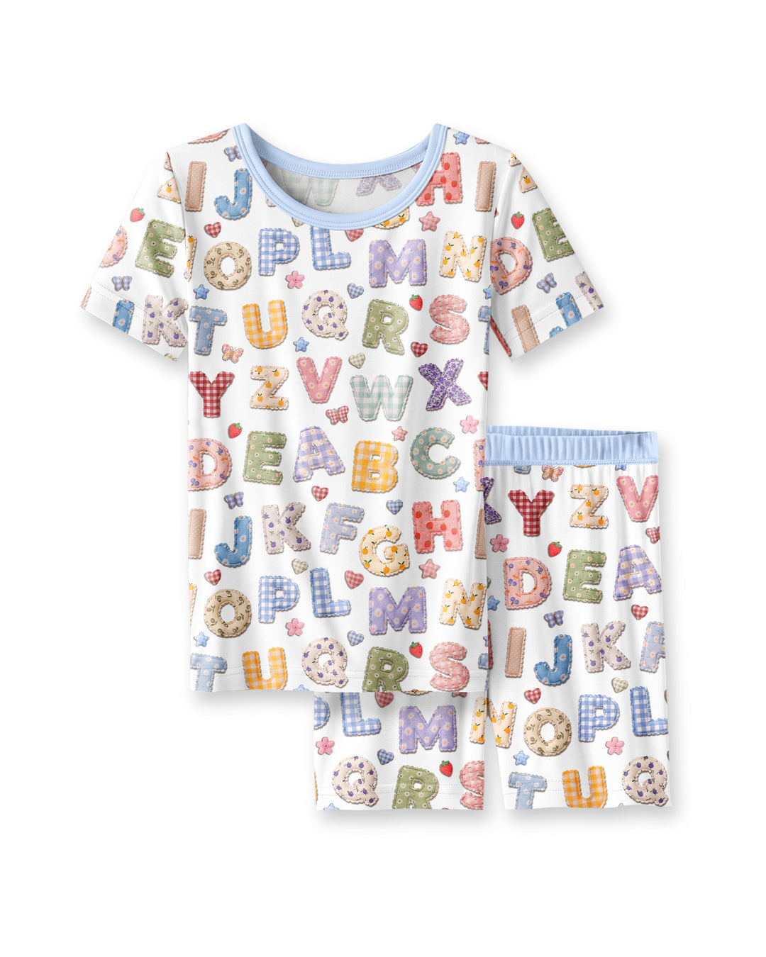 Schlafanzug-Set zweiteilig, kurze Ärmel, kurze Hose, Bambus