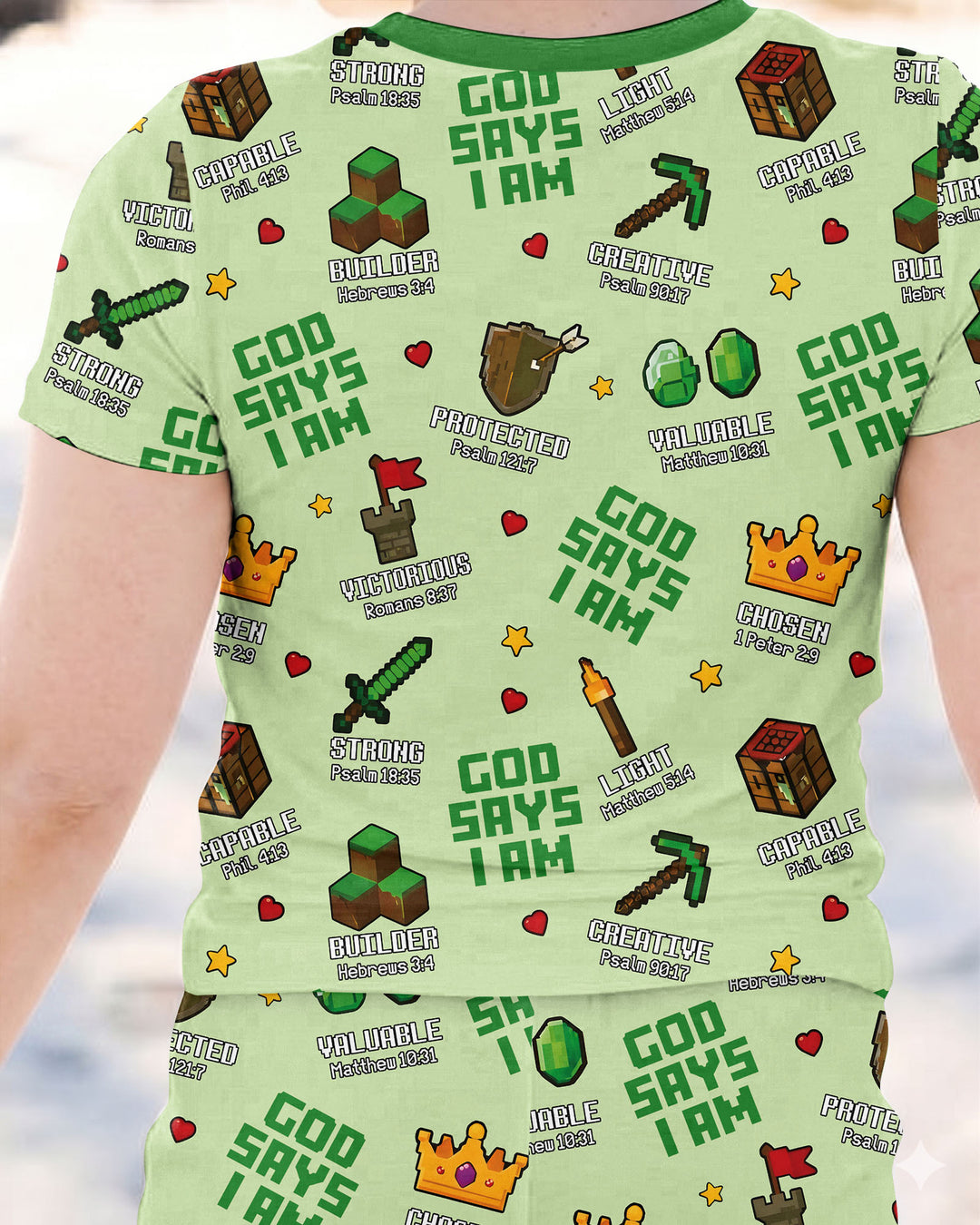 Zweiteiliges, kurzärmliges Pyjama-Set mit Marienkäfern