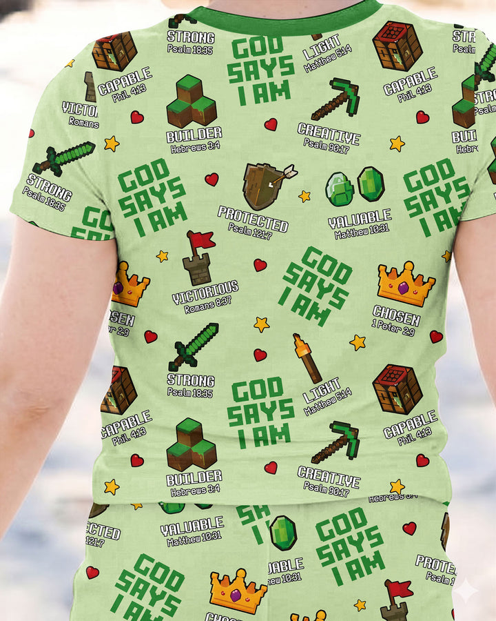 Zweiteiliges, kurzärmliges Pyjama-Set mit Marienkäfern