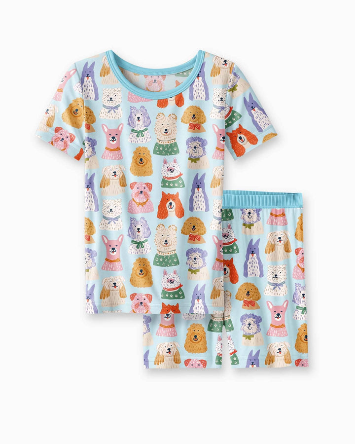 Schlafanzug-Set zweiteilig, kurze Ärmel, kurze Hose, Bambus