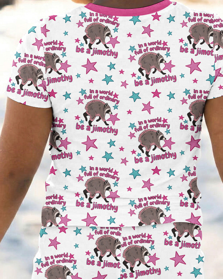 In A World Full Of Ordinary Be A Jimothy Bamboo Two Piece Short Sleeve Pajama Set
