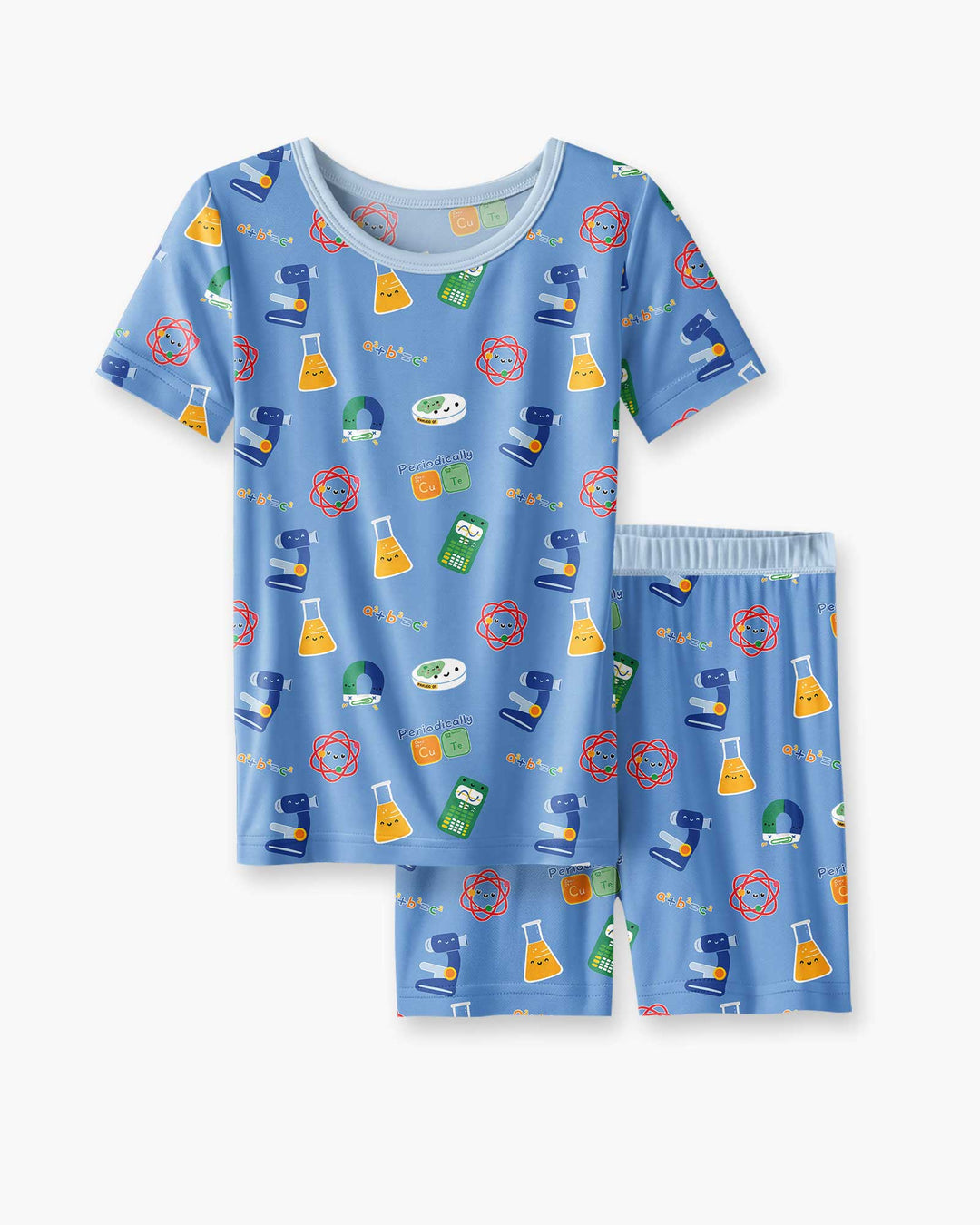Template Zweiteiliges Pyjama-Set mit kurzen Ärmeln und Shorts
