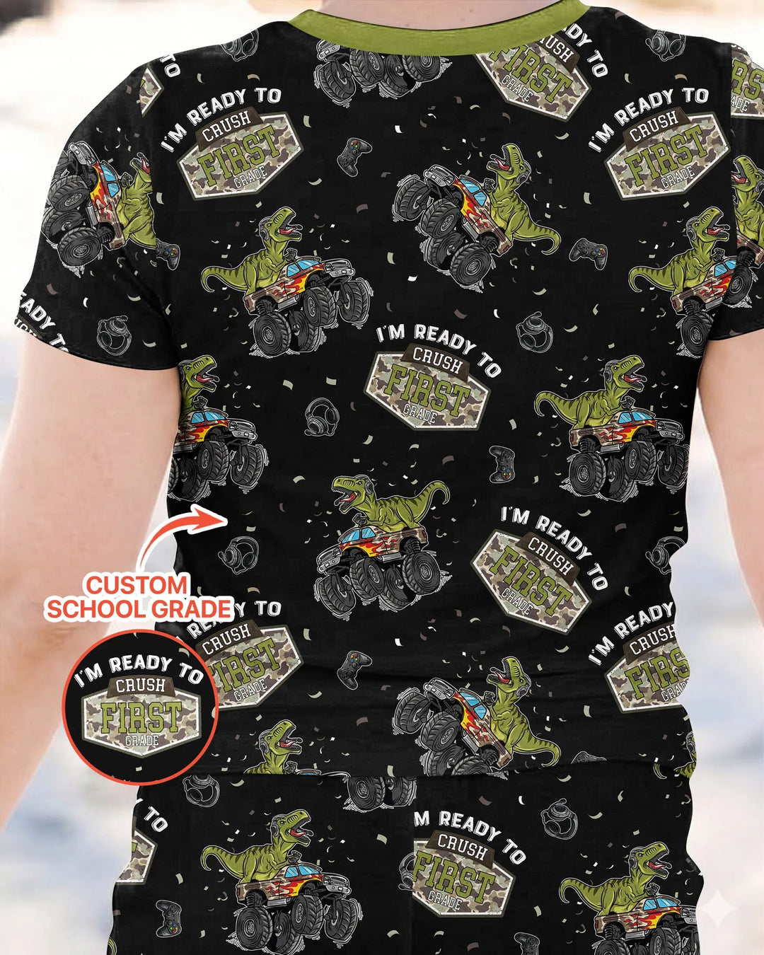 Zweiteiliges, kurzärmliges Pyjama-Set mit Marienkäfern