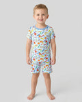 Schlafanzug-Set zweiteilig, kurze Ärmel, kurze Hose, Bambus
