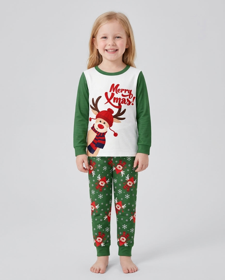 Merry Reindeer Nights Bamboo Two Piece Long Sleeve Pajama Set