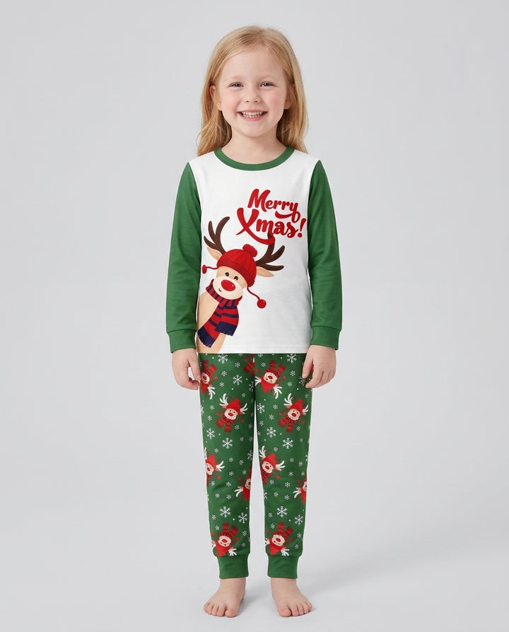 Merry Reindeer Nights Bamboo Two Piece Long Sleeve Pajama Set