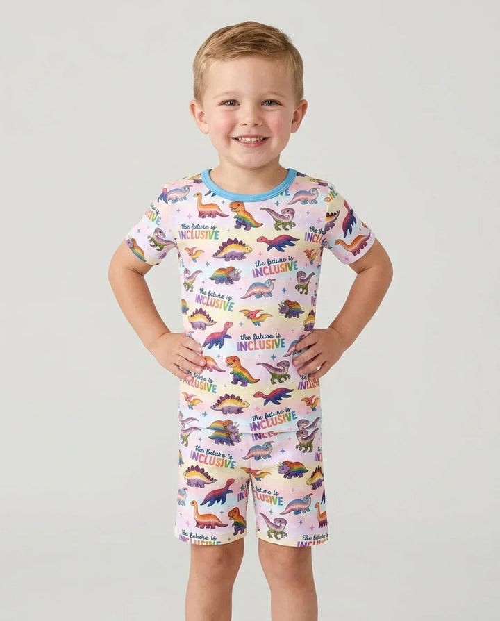 Schlafanzug-Set zweiteilig, kurze Ärmel, kurze Hose, Bambus
