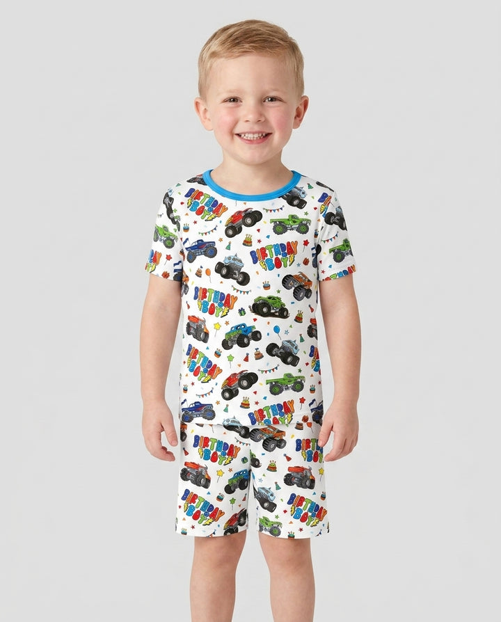 Schlafanzug-Set zweiteilig, kurze Ärmel, kurze Hose, Bambus