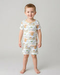 Noah And The Ark Bamboo Two Piece Short Sleeve Shorts Pajama Set