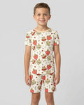 Template Zweiteiliges Pyjama-Set mit kurzen Ärmeln und Shorts