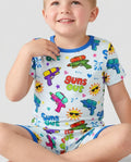 Schlafanzug-Set zweiteilig, kurze Ärmel, kurze Hose, Bambus