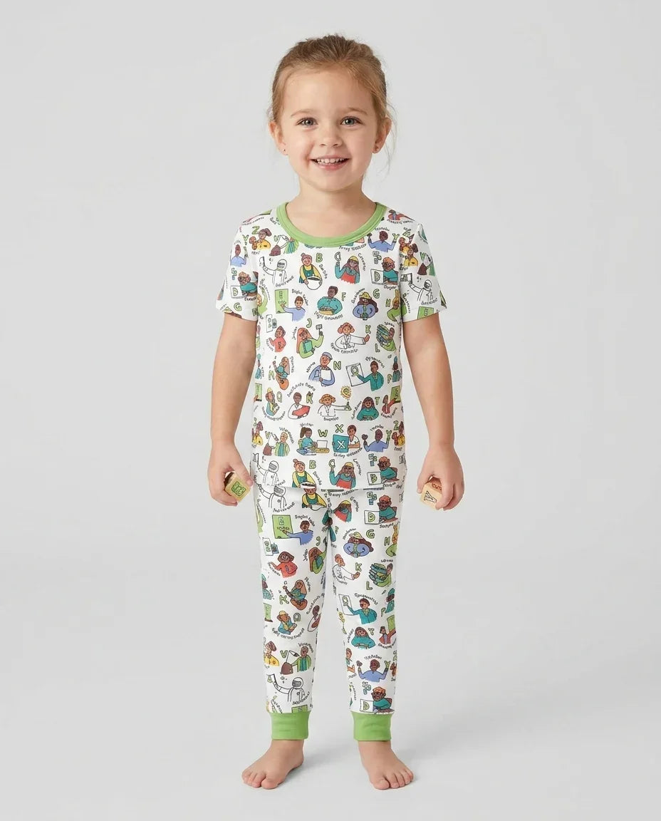 Zweiteiliges, kurzärmliges Pyjama-Set mit Marienkäfern