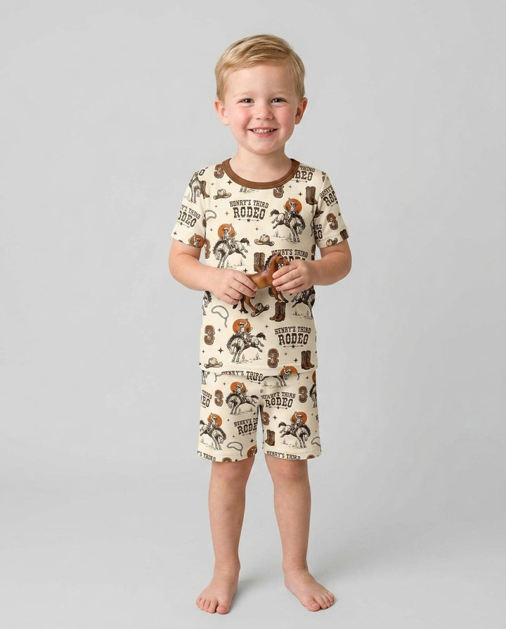 Schlafanzug-Set zweiteilig, kurze Ärmel, kurze Hose, Bambus