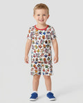 Schlafanzug-Set zweiteilig, kurze Ärmel, kurze Hose, Bambus