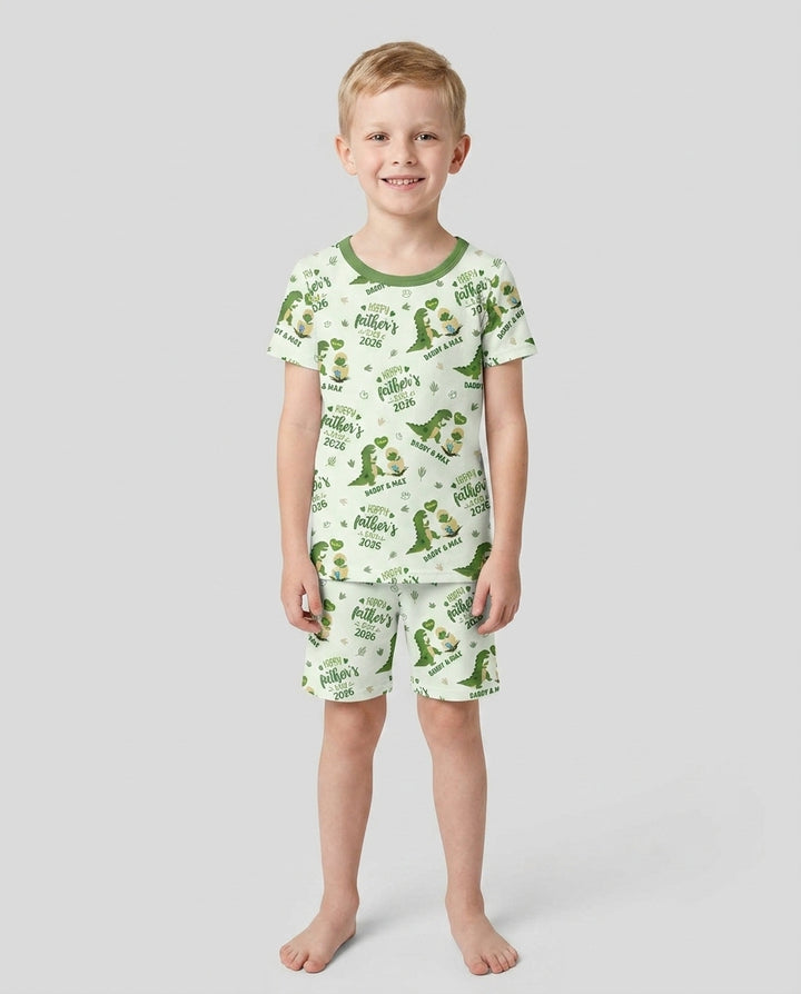 Zweiteiliges Pyjama-Set mit kurzen Ärmeln und Shorts im Sommer-Design