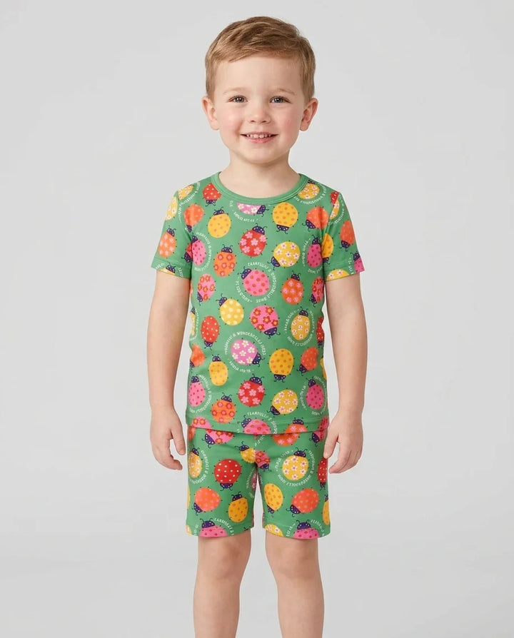 Schlafanzug-Set zweiteilig, kurze Ärmel, kurze Hose, Bambus