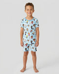 Schlafanzug-Set zweiteilig, kurze Ärmel, kurze Hose, Bambus
