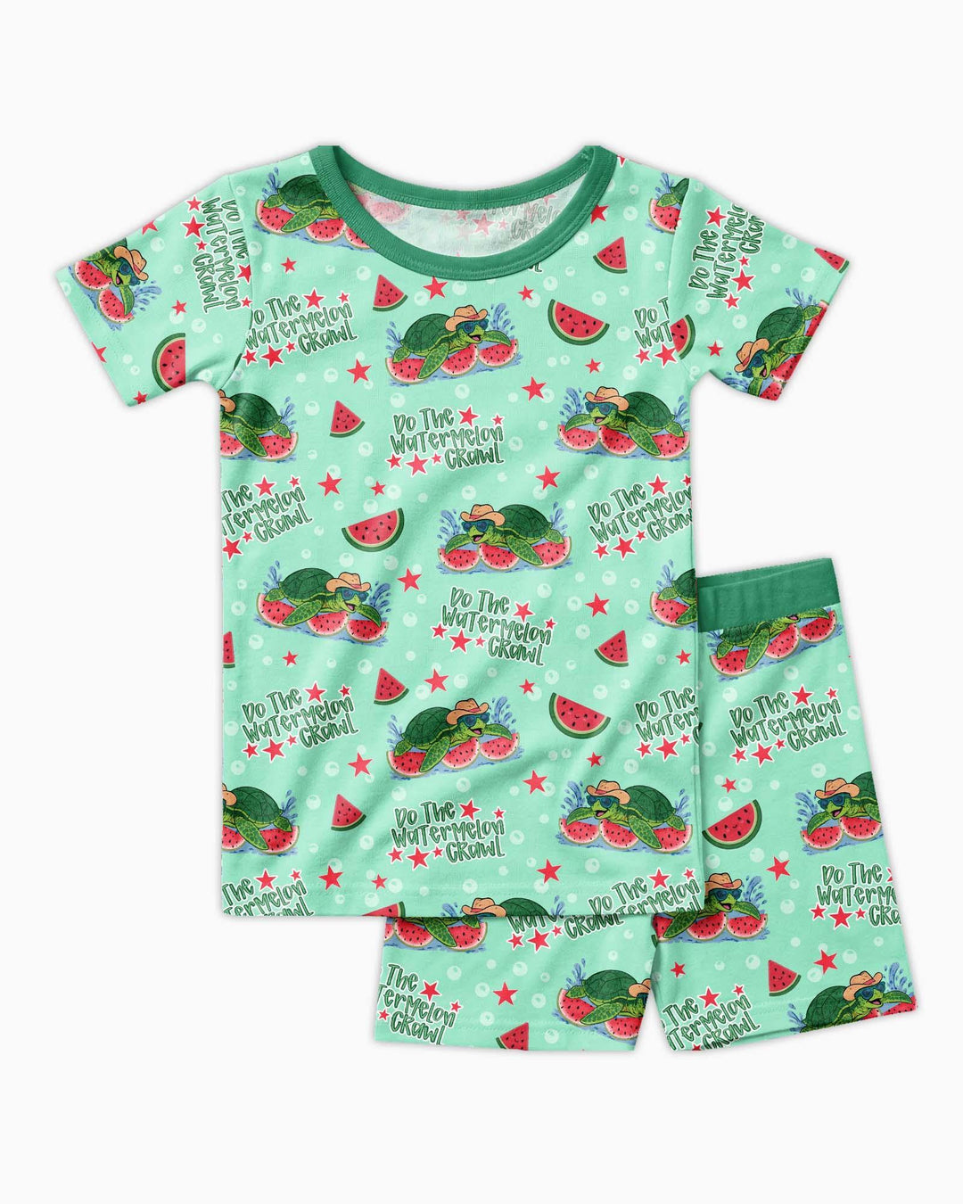 Template Zweiteiliges Pyjama-Set mit kurzen Ärmeln und Shorts