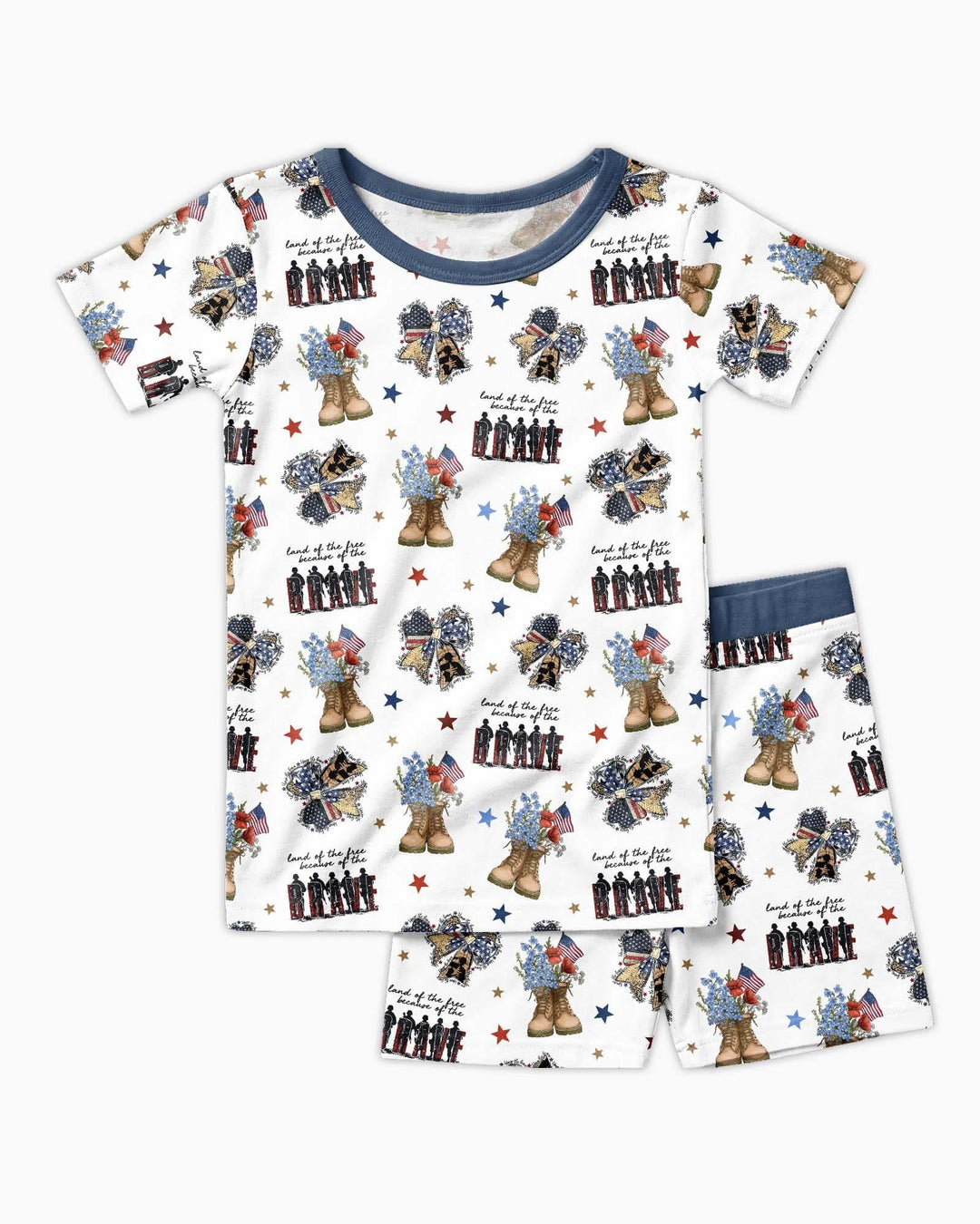 Schlafanzug-Set zweiteilig, kurze Ärmel, kurze Hose, Bambus