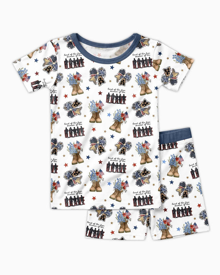 Schlafanzug-Set zweiteilig, kurze Ärmel, kurze Hose, Bambus