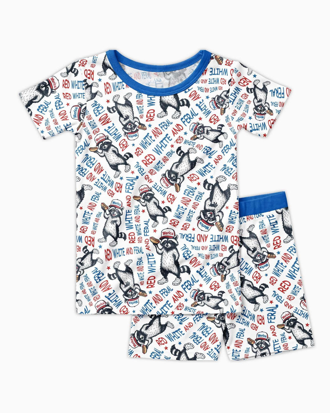 Schlafanzug-Set zweiteilig, kurze Ärmel, kurze Hose, Bambus