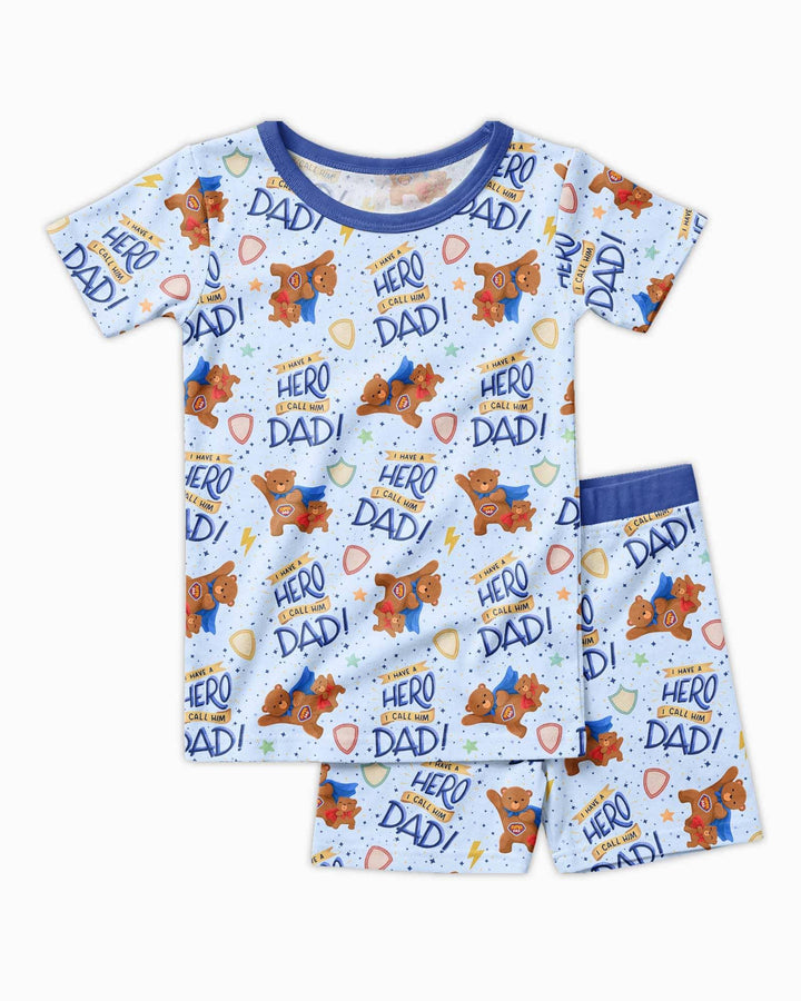 Schlafanzug-Set zweiteilig, kurze Ärmel, kurze Hose, Bambus
