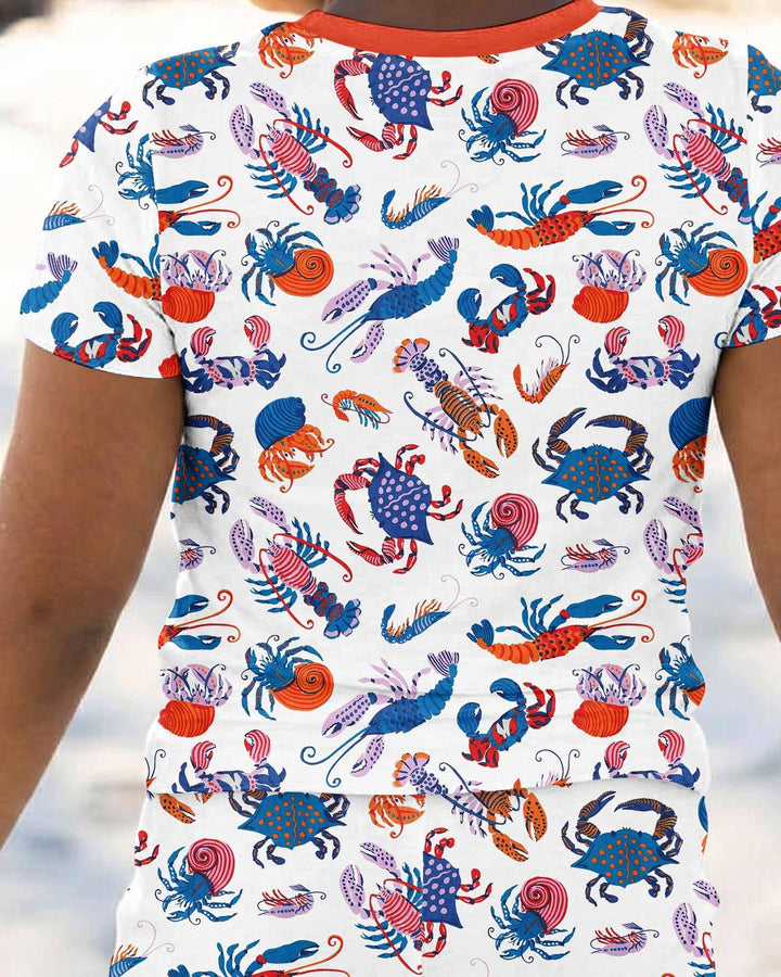 Zweiteiliges, kurzärmliges Pyjama-Set mit Marienkäfern