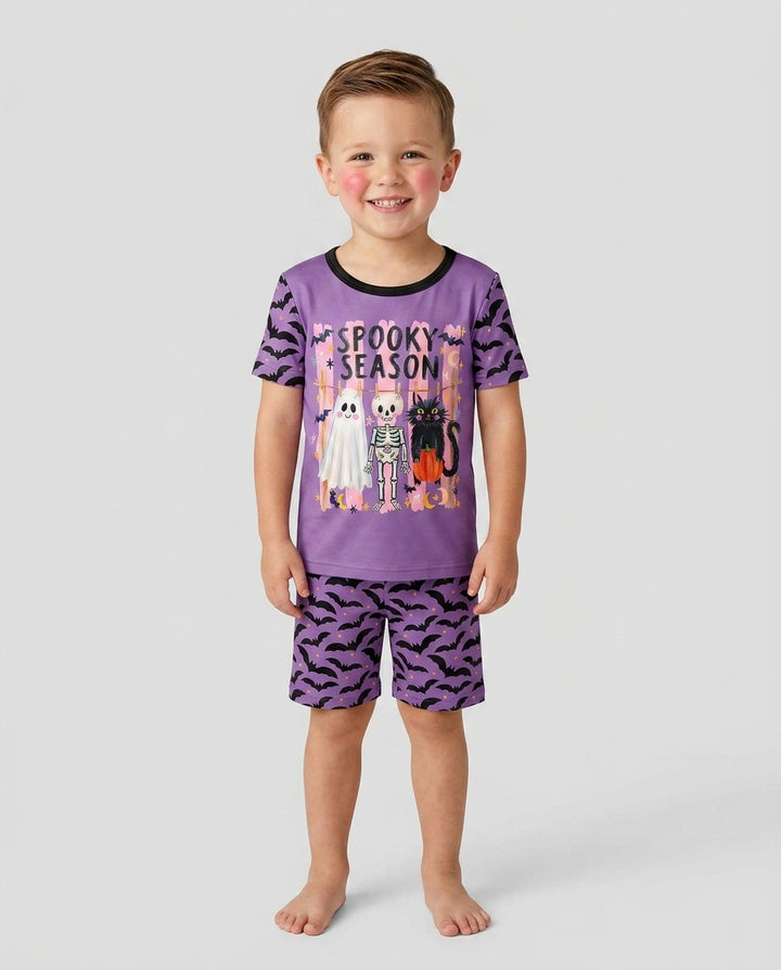 Bats & Boos Family Matching Bamboo Two Piece Short Sleeve Shorts Pajama Set