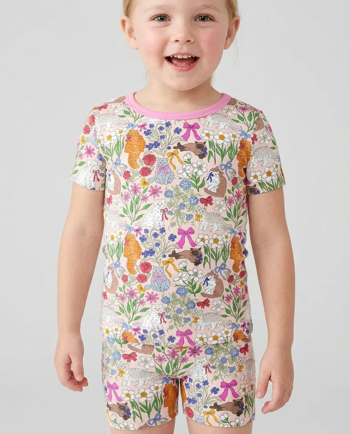 Schlafanzug-Set zweiteilig, kurze Ärmel, kurze Hose, Bambus
