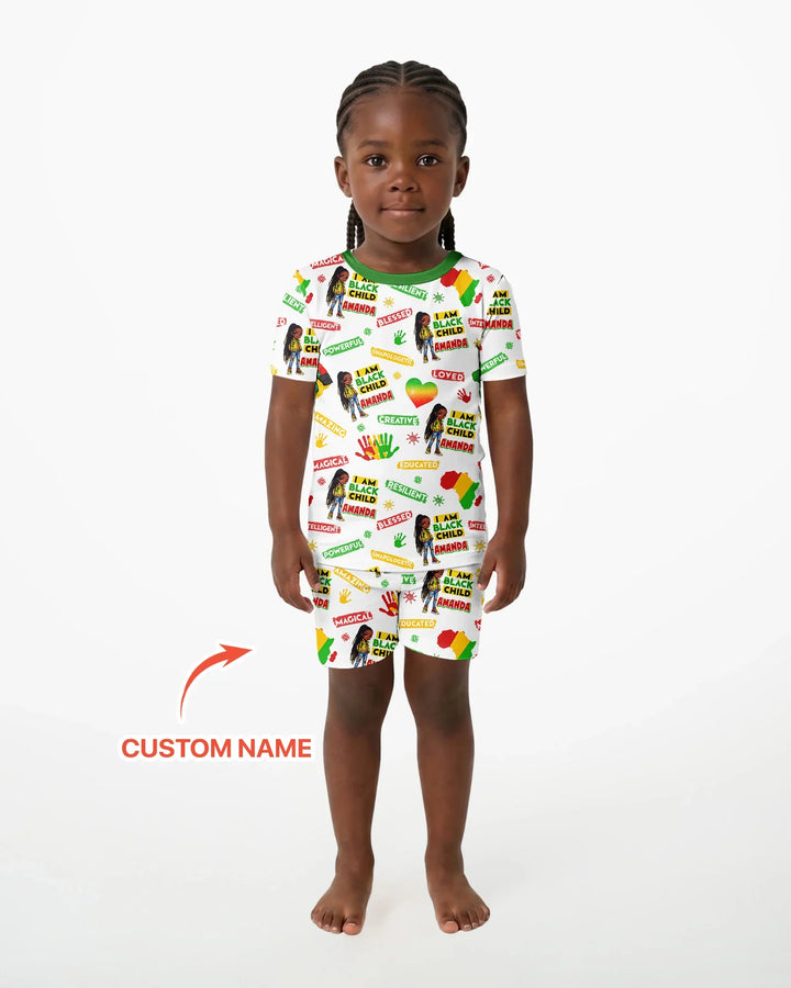 Zweiteiliges Pyjama-Set mit kurzen Ärmeln und Shorts im Sommer-Design
