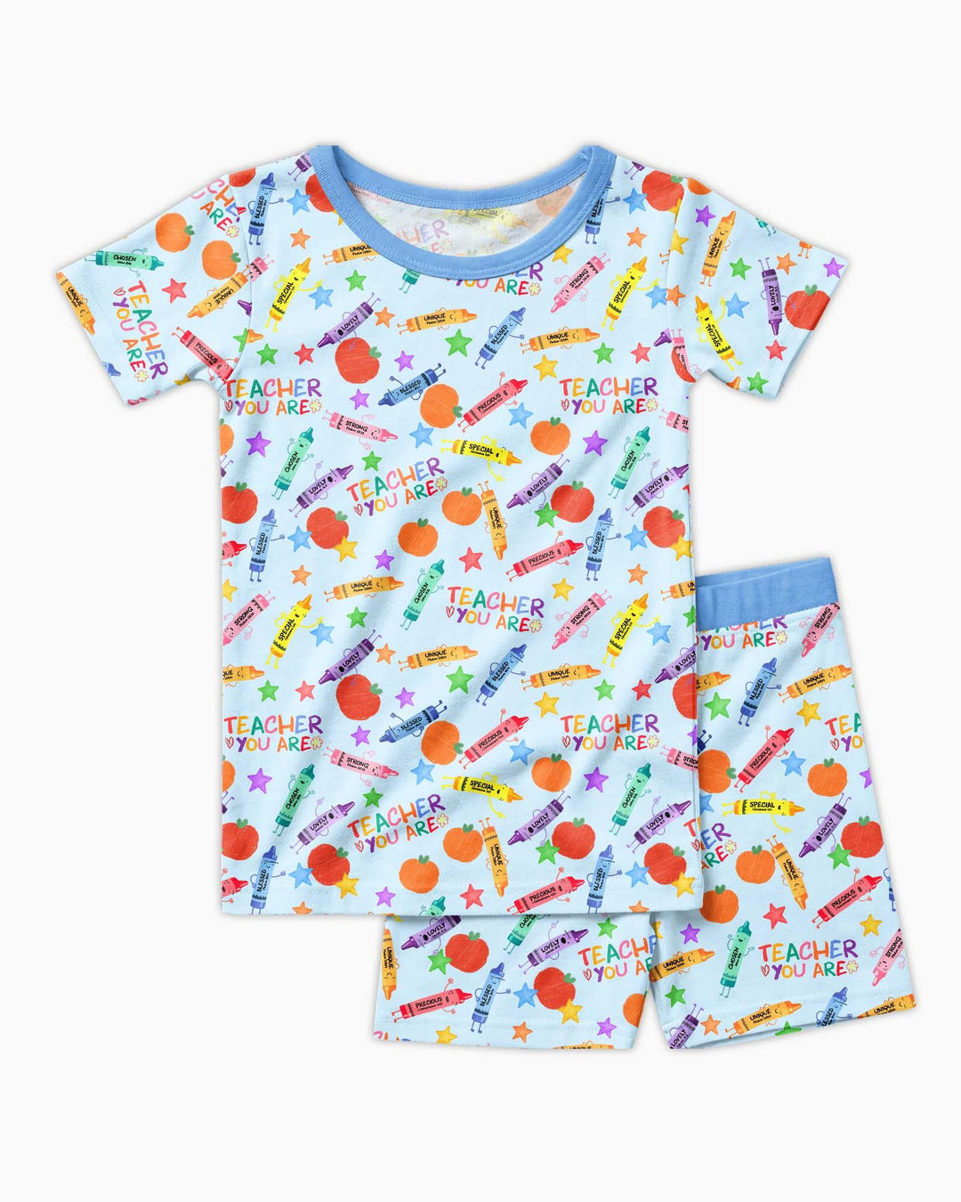 Schlafanzug-Set zweiteilig, kurze Ärmel, kurze Hose, Bambus