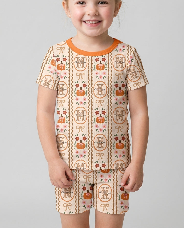 Schlafanzug-Set zweiteilig, kurze Ärmel, kurze Hose, Bambus