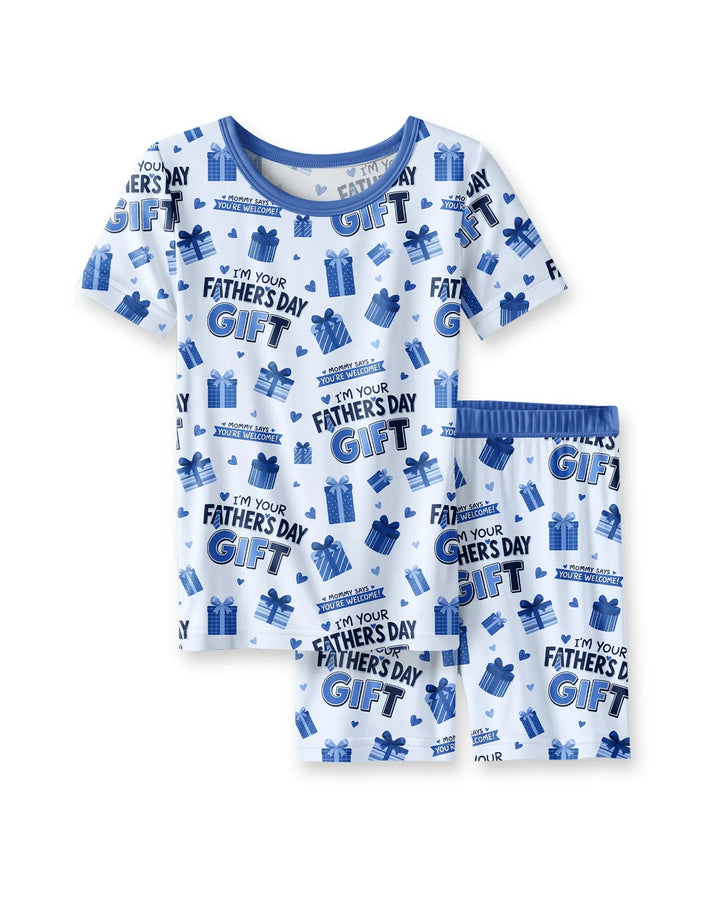 Schlafanzug-Set zweiteilig, kurze Ärmel, kurze Hose, Bambus