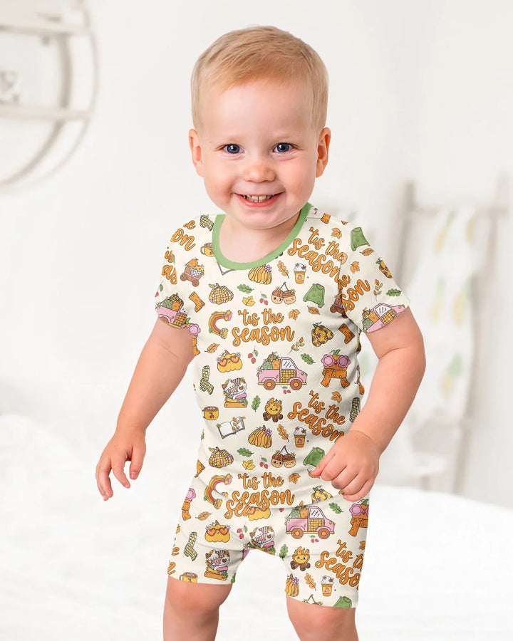 'Tis The Season Bamboo Two Piece Short Sleeve Shorts Pajama Set