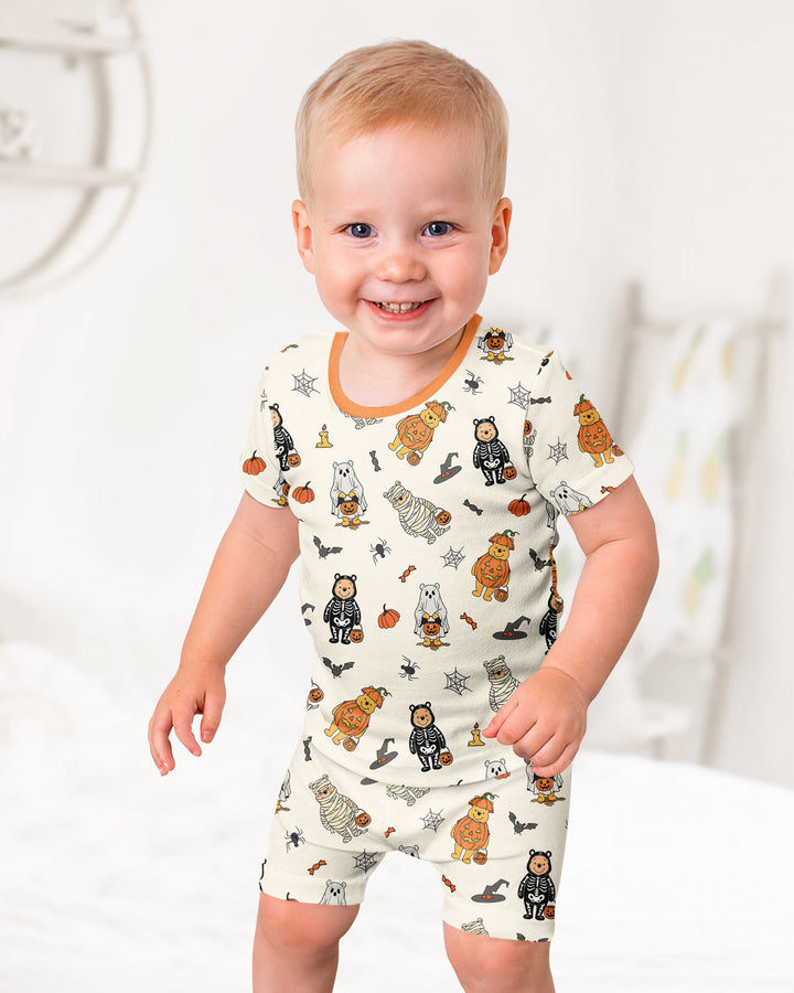 Schlafanzug-Set zweiteilig, kurze Ärmel, kurze Hose, Bambus