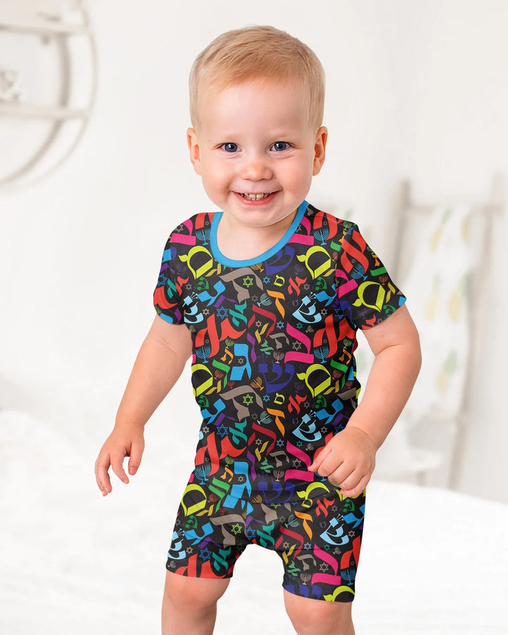 Schlafanzug-Set zweiteilig, kurze Ärmel, kurze Hose, Bambus