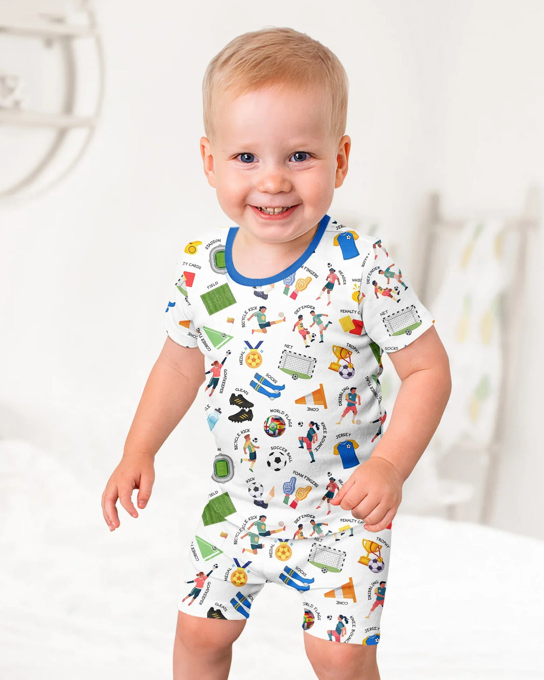 Schlafanzug-Set zweiteilig, kurze Ärmel, kurze Hose, Bambus
