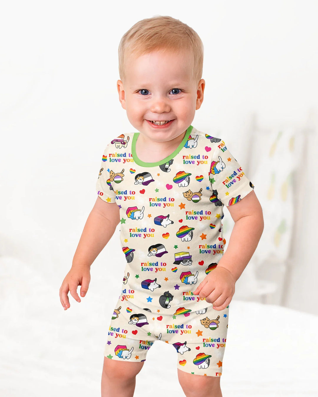 Schlafanzug-Set zweiteilig, kurze Ärmel, kurze Hose, Bambus