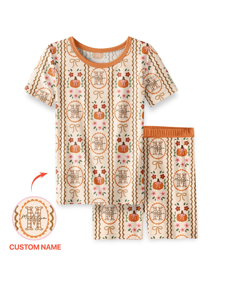 Schlafanzug-Set zweiteilig, kurze Ärmel, kurze Hose, Bambus