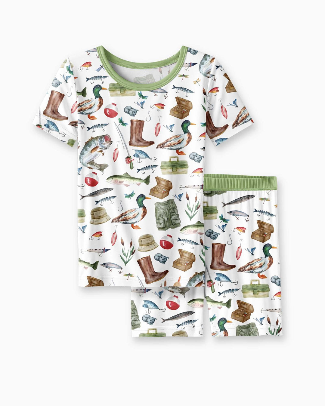 Schlafanzug-Set zweiteilig, kurze Ärmel, kurze Hose, Bambus