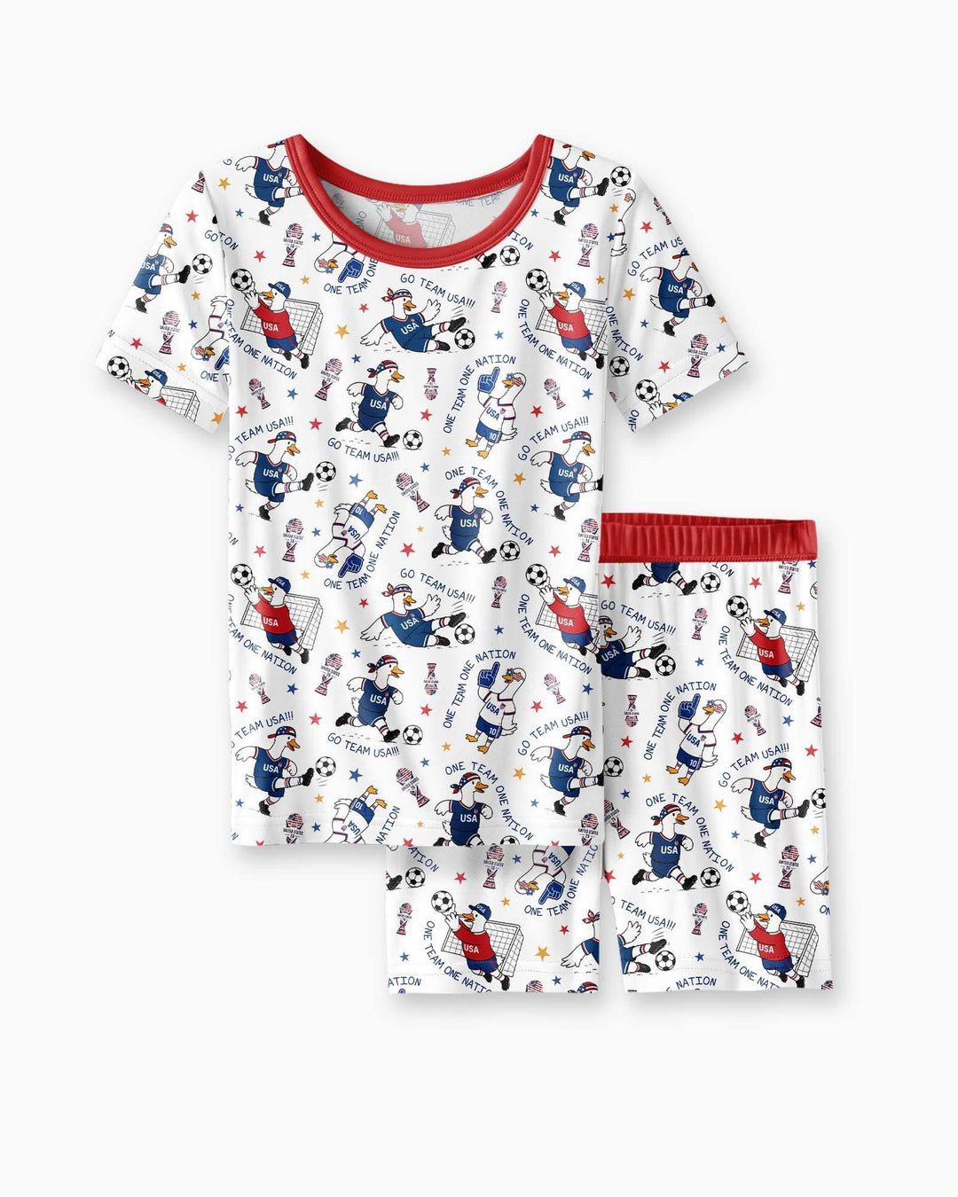 Schlafanzug-Set zweiteilig, kurze Ärmel, kurze Hose, Bambus