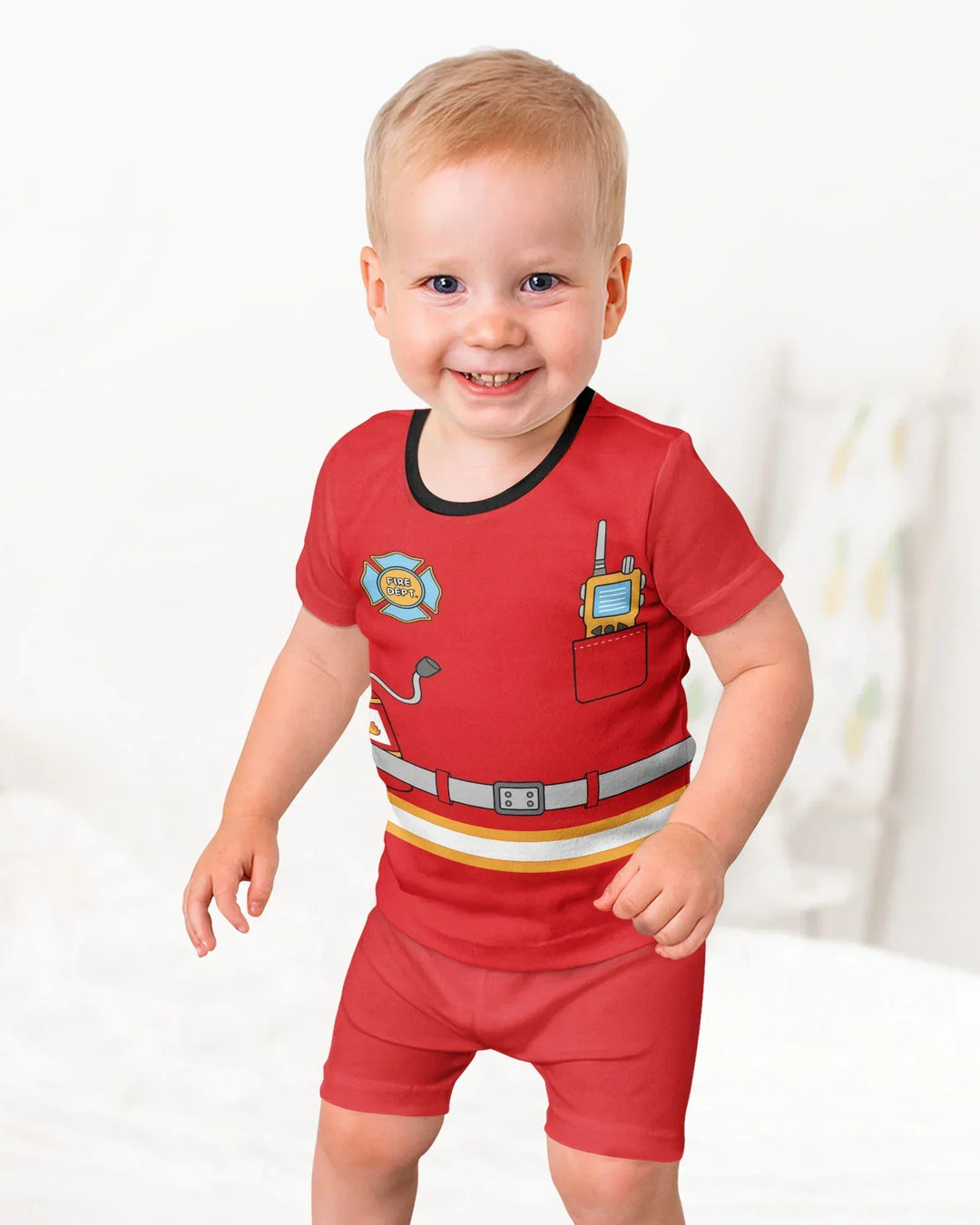Schlafanzug-Set zweiteilig, kurze Ärmel, kurze Hose, Bambus