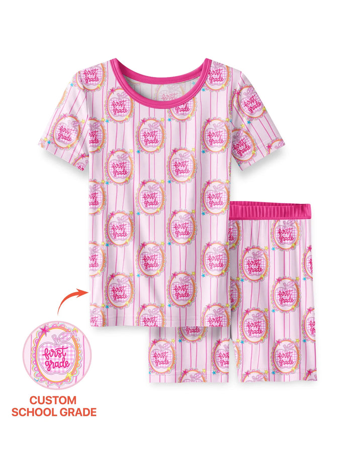 Schlafanzug-Set zweiteilig, kurze Ärmel, kurze Hose, Bambus