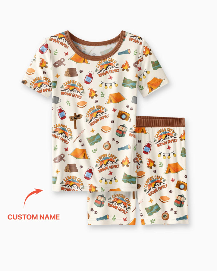Schlafanzug-Set zweiteilig, kurze Ärmel, kurze Hose, Bambus